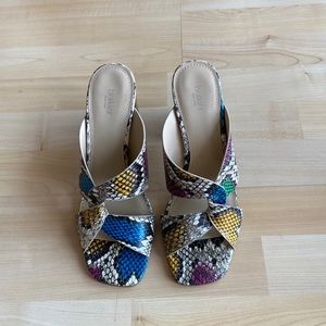 Botkier Raven Twist Sandals - Snake Print - Size 8